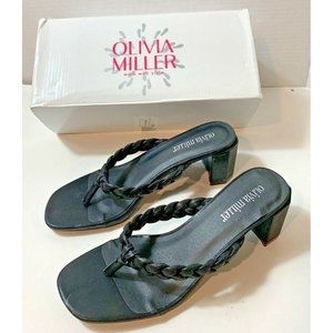 Olivia Miller Woman's Black Strappy Heel Size 7 New In Box